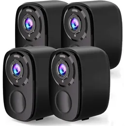 4Pack Wireless Home Outdoor Security Cameras - 5MP Battery Powered WiFi Cameras with Spotlight, Motion Detection, Siren, Color Night Vision, 2-Way Talk, SD Cloud