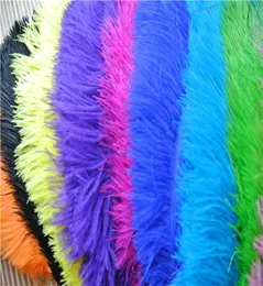Whole 100pcslot 1214inch3035cm white Royal Blue Red Black Turquoise Orange Gold green purple ivory gold Ostrich Feather7868121
