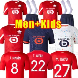 2023 2024 Adult Kits OSC Lille soccer jerseys YAZICI CELIK BAMBA BOTMAN 23 24 Olympique JIKONE RSANCHES maillot de football shirt champ 2072