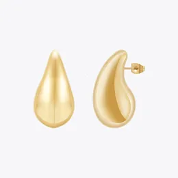 Enfashion Aretes de Mujer Big Glossy Stull Orens for Women Gold Colore e inossidabile acciaio in Oreni Gioielli Fashion Gift 1517 240430
