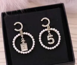 2024 Top -Quality -Drop -Ohrring mit Flaschenform und Perle Anhänger für Frauen Hochzeit Schmuck Geschenk und Diamant mit Kasten kostenlos Versand PS3572