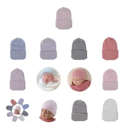 Accessori per cappelli Caps Baby Kids Maternity 8 Colori Cappello a strisce neonati Cloghet Knit Infant Skl Skl Cotton Beanie Delivery Delivery Delivery, Otvty