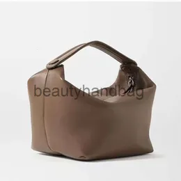The Row TR designer handbag ladies bucket bag bag head layer cowhide lunchbox bucket bag fashion senior texture leather handbag 230727