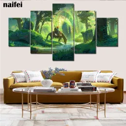 Dikiş 5 PCS DIY Pırlanta Boyama Zelda Video Oyunu Poster 5D Tam Matkap Diamant Nakış Mozaik Çapraz Dikiş El Yapımı Ev Dekor