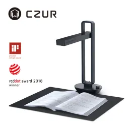 Scanners Czur Book Scanner Aura Pro Portable Document Scanner 14mp Max A3 Size with Smart Ocr Led Table Desk Lamp for Family Home Office