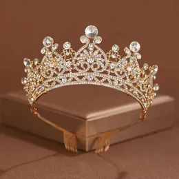 Cabelo de casamento Cabelo de casamento Cabeça de noiva, cheia de tiara de luxo da coroa grande da coroa de luxo com pente