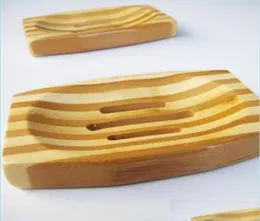 piatti di vaso di sapone a strisce casse di sapone cavo in bambù naturale drenante dei saponi per piatti forniture per doccia Soif dhyb99535553