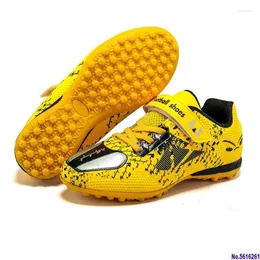 Casual Shoes Children Football Soccer Boots Kids Boy Girl Sneakers Leather High Top Cleats Training Outdoor Hook