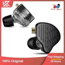 Kulaklıklar KZ X HBB PR2 Kulak Sporunda Düz Sürücü Kulaklık 13.2mm Büyük Uçak Kulaklıkları HiFi Bas Monitor Kulaklıklar