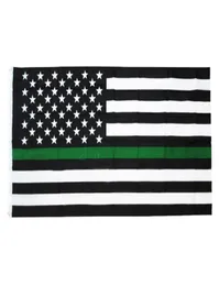 3x5 Foot Thin Green Line USA Flag Army Military Sheriffs Border Patrol Park Rangers Game Wardens Wildlife Conservation Environment4363739