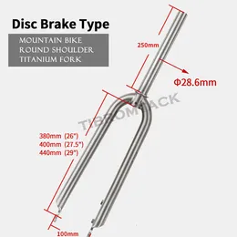 GR9 Titanium Forks MTB Road Bike Forks 26-дюймовый прямая трубка A-Post Disc Trork Hard Fork