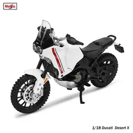 Diecast Model Cars Maisto 1 18 Dukadi Desert Xオリジナル認可シミュレーションアロイオートバイモデル玩具カーギフトシリーズL2405