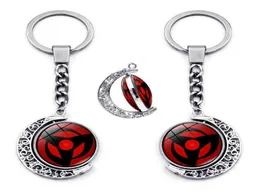 Sharingan Eye Keychain Accessoires 360 Grad rotierender Mond Anhänger Uchiha Sasuke Kakashi Anime Keychains Charm Metal Key Ring G1895216