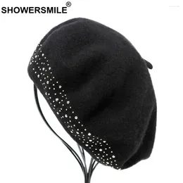 قبعات بيريتسميلي أسود للسيدات القبعات الفنية