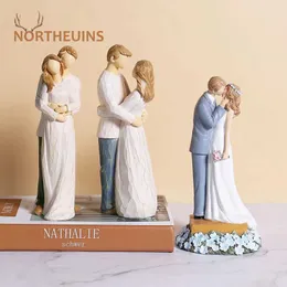 Oggetti decorativi Figurine Northeuins Resin Coppia amante Figurine American Creative Valentines Day Presente Decorazioni per matrimoni Figura casa Decorazione interno T24