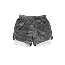 Shorts in esecuzione 2024 mimetici uomini 2 in 1 a doppio piano rapido a secco sport sport jogging workout sport pantaloni corti calare la consegna all'aperto otkyr otkyr