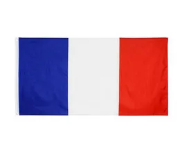 50pcs 90x150 cm France Flag Poliester wydrukowane europejskie flagi banerowe z 2 mosiężnymi przelotkami do wiszących flag francuskich krajowych i Ban3442761