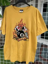 JNCO HARAJUKU Y2K T-shirt retro hip-hop wydrukowane karty do gry w wysokości ponadwymiarowe T-shirt mężczyzn i kobiety gotyckie ubrania z krótkim rękawem 240425