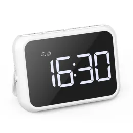 Clocks ORIA LED Alarm Clock Mirror Mini Desk Clocks Multifunctional Digital Alarm Snooze with USB Charging for Home Office Trave
