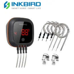 Grills bläckbåge ibt4xs Bluetoothcompatible Digital Cooking Magnetic Gadgets 2/4 sonder för BBQ Oven Meat Smoker Grilling Thermometer