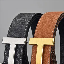 Cintos de designer de cinturão mensal Litchi Belts de couro para mulheres designer Ceinture luxuos fuckle lisa retro marrom cinturon cinturões de luxo masculino designer banhado a ouro hg105