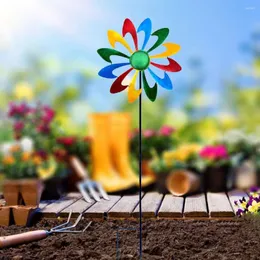 Trädgårdsdekorationer Creative Metal Iron Rainbow Outdoor Pinwheel Wind Spinter Decoration Toys