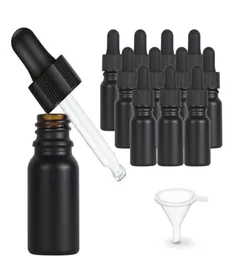 Storage Bottles Jars 12pcs Black Coated Dropper Bottle Essential Oil Glass Liquid 10ml Drop For Massage Pipette Refillable7919014