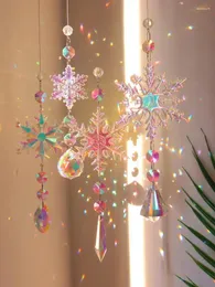 Decorative Figurines Crystal Suncatchers Hanging Decorations Snowflake Rainbow Wind Chimes Garden Outdoor Window Room Decor Aesthetic