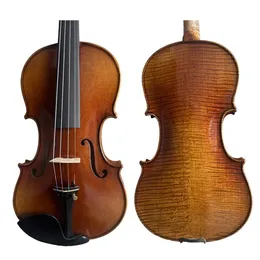 4/4 handmade violin solid falmed maple back spruce top Aubert bridge rich sound
