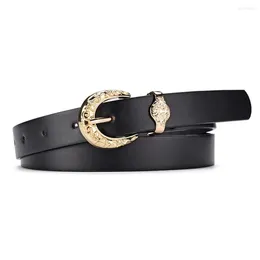 Belts Dressy Ladies Belt Stylish Women's Faux Leather With Carved Buckle Adjustable Length Multi Holes Design For Jeans