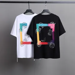 디자이너 티셔츠 그래픽 티 셔츠 남성 TSHIRT 옷 의류 스포츠 의류 면화 낙서 힙합 힙 스터 느슨한 피팅 플러스 크기 상단 화살촉 및 오일 프린트 B4