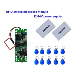 Módulo de controle de incorporação RFID de cartão, acesso ao interfone, controle de acesso ao elevador 924V DC Power 2pcs cartão mãe 10pcs EM KEY FOB