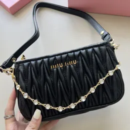 Mumu Sheepskin hobo plisowana diamentowa torba na ramię w stylu barku damska torba designerska torba crossbody torebka Wysokiej jakości przenośna gazeta Mumu 9096