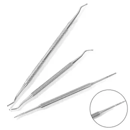 3PCS Double Ended Ingrown Toe Correction Files Stainless Steel Toe Nail Care Manicure Pedicure Toenails Clean Foot Tools