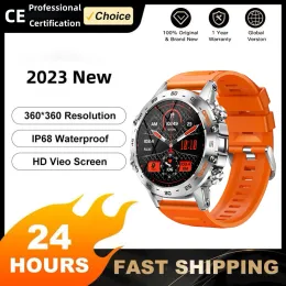 Zegarki 2023 Nowe pływanie nurkowe Waterprood Smart Watch for Men and Women 360*360 HD Touch Screen 400 mAh Health Sport Call Smartwatch
