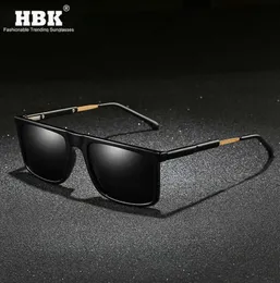HBK Luxury Rectangle Mens Polarised Solglasögon 2020 Nya trendiga solglasögon TAC UV Skyddslins Anti Glare Shades5256061