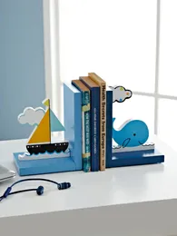 Accessori per decorazioni per la casa Kawaii Bookends scrivania Accessorio cartone animato estetico figura nautica in legno oggetti decorativi artigianali 240425