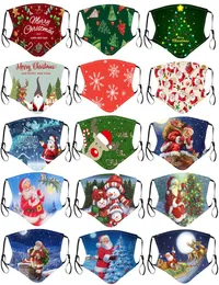 Weihnachtsgesichtsmaske Kinder Santa Claus Geschenk Schneeflocken Kinderdruck Cartoon Designer Gesichtsmaske Atmungsfreie staubdicht