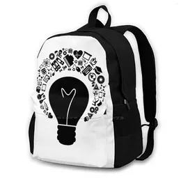 İyi bir fikrin istediğiniz her şeyi nasıl verebileceğine atıfta bulunan sırt çantası. Bu örnek aynı zamanda "ışığın döndüğünü biliyorum
