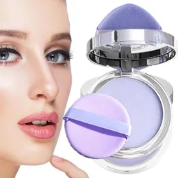 Ansiktslöst pulvermatt genomskinlig inställning Vattentät oljekontroll Velvete Professional Makeup Lavender Face 240426