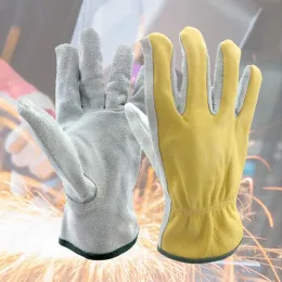 Handschuhe Nmsafety Handschuhe Guter Griff zum Protokollieren/Holzschnitt/Waldarbeit/Fahr-/Schießen Kuhleder Schweißhandschuhe