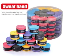 60pcslot tennisracket Overgrips Badminton Sport Fishing Posts Over Grips Sweat Absorb Hande Wraps Tejp SweatBand1333210