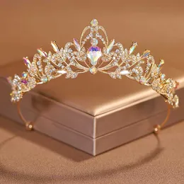 Bröllopshår smycken itacazzo brudhuvudbonad krona klassiska ab färg tiaras lämpliga för kvinnors bröllop och födelsedagsfester