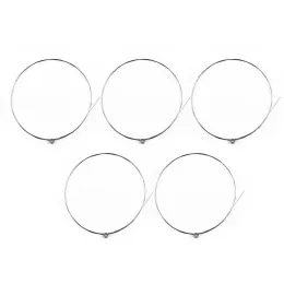 Accessories 5 Pcs Single Guitar Strings Plain Steel Silvery 1st E Acoustic Bass Gauges .012 Musical Instrument Perfect Replacements Silvery