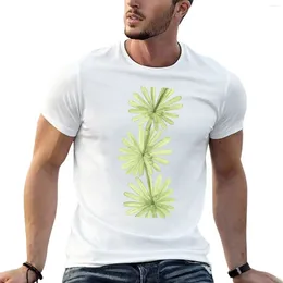 Orijinal suluboya t-shirt yaz kıyafetlerine dayanan erkeklerin polos bitkisi sevimli üstler erkek giyim