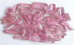 Natural Rose Titanium Aura Quartz Crystal Gemstone Point Healing شقرا كريستال بوينت لصنع المجوهرات 5716530