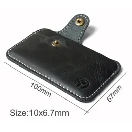 2024 Retro Leather Credit Business Mini Card Wallet 2022 Удобный мужчина Women Smart Wallet держатель визитной карточки Добросокоушко