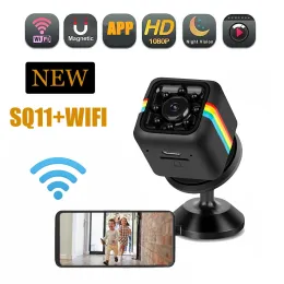 Webbkameror SQ11 Wireless WiFi Mini Camera Network Security Surveillance Camera Full HD 1080p IP Mini Smart Home Camera Sport Camcorders