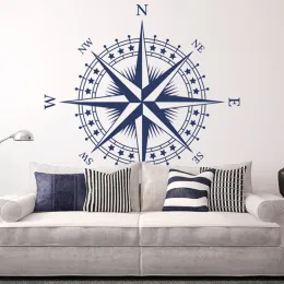 Stickers YOYOYU Art Poster Vinyl wall sticker muraux Nautical Compass Rose Removeable Wall decal Bedroom Livingroom Home Decoration ZX149
