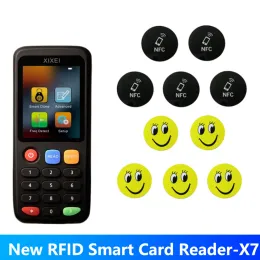 Card x7 Smart Card Reader RFID Key Clone Copier 13.56MHz Badge Card Writer IC ID Duplicatore token Duplicatore 125KHz Programmer tag